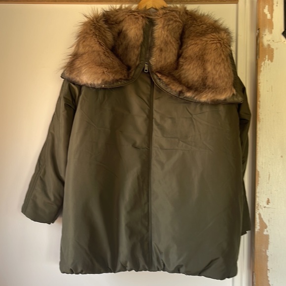 Army Green Bomber Jacket Winter Coat - Picture 5 of 7